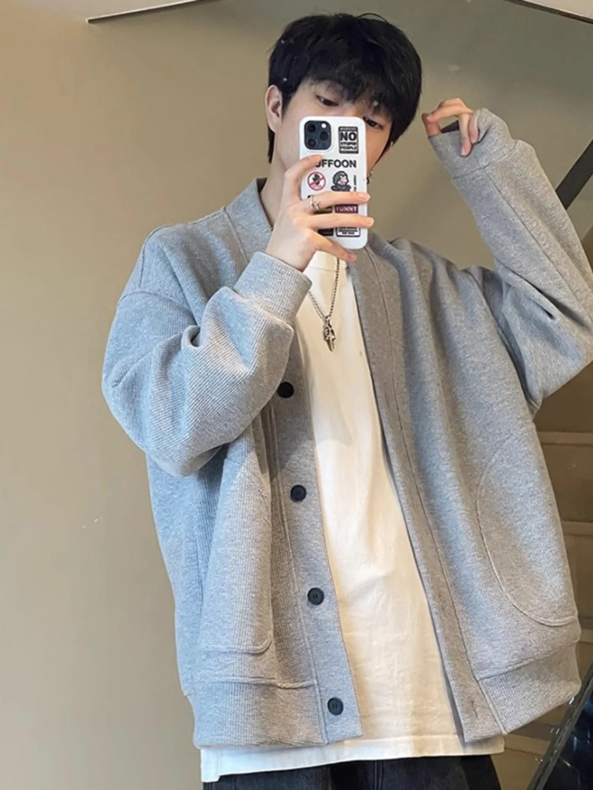 Men's Open Cardigan Jaet Loose Long Sve Sweatirt American Sle Trendy Brand Versatile Haome Couple's Lazy Sle
Men's Open Cardigan Jaet Loose Long Sve Sweatirt American Sle Trendy Brand Versatile Haome Couple's Lazy Sle