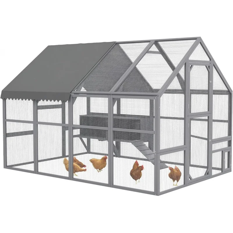 2026 NEW:Large Wooden Coop 8-12 Hens, Walk-in Chicken Run with Waterproof Cover, Nesting Boxes and Perch, Ou
2026 NEW:Large Wooden Coop 8-12 Hens, Walk-in Chicken Run with Waterproof Cover, Nesting Boxes and Perch, Ou