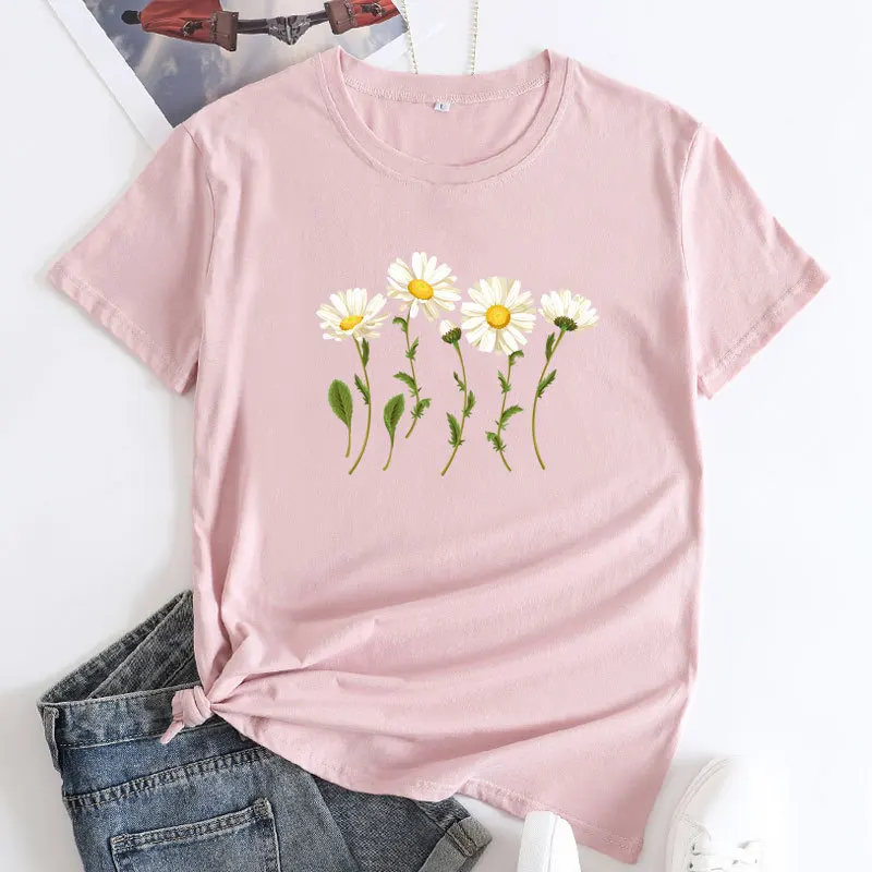 In summer the new ladies' short-sleeved Butterfly Chrysanthemum printed short-sleeved casual and comfortable T-shirt.
In summer the new ladies' short-sleeved Butterfly Chrysanthemum printed short-sleeved casual and comfortable T-shirt.