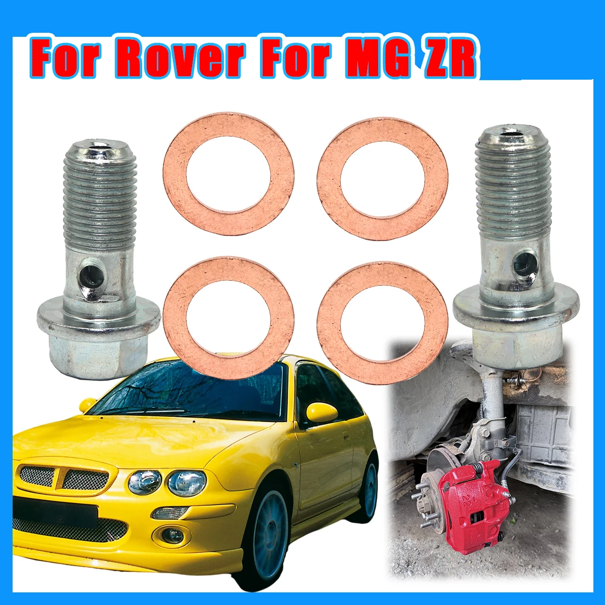Front Left Right Rear Caliper Hose Lines Banjo Fittings Bolts Copper Sealing Crush Washers Repair For Rover For MG ZR For MG ZS
Front Left Right Rear Caliper Hose Lines Banjo Fittings Bolts Copper Sealing Crush Washers Repair For Rover For MG ZR For MG ZS
