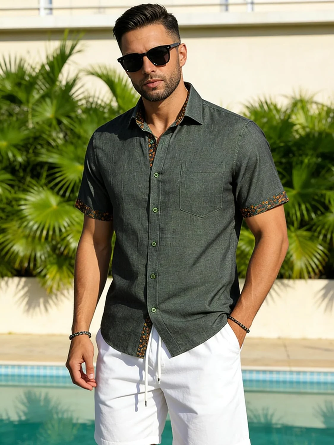Men's Summer Basic Linen Short Sleeve Shirt Solid Color Pattern Edge 3D Printed Shirt Formal Business Casual Outdoor Top for Men
Men's Summer Basic Linen Short Sleeve Shirt Solid Color Pattern Edge 3D Printed Shirt Formal Business Casual Outdoor Top for Men