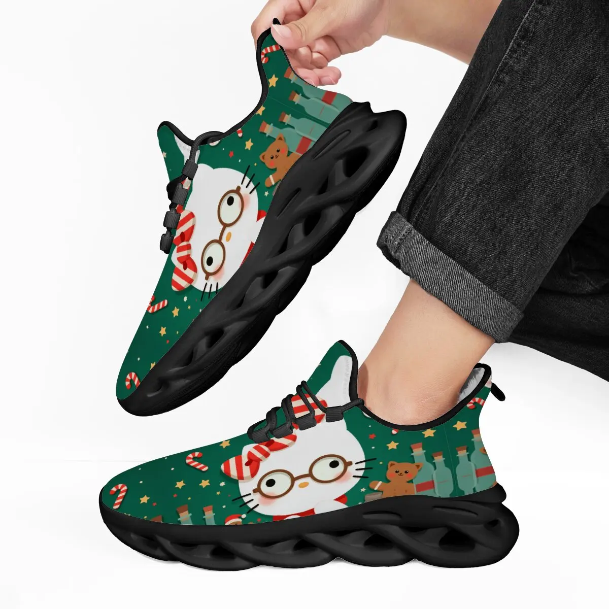 Men's Sneakers Fleece Lined Casual Shoes With Cute Cat Glasses Christmas Candy Canes Gingerbread Man Running Shoes
Men's Sneakers Fleece Lined Casual Shoes With Cute Cat Glasses Christmas Candy Canes Gingerbread Man Running Shoes
