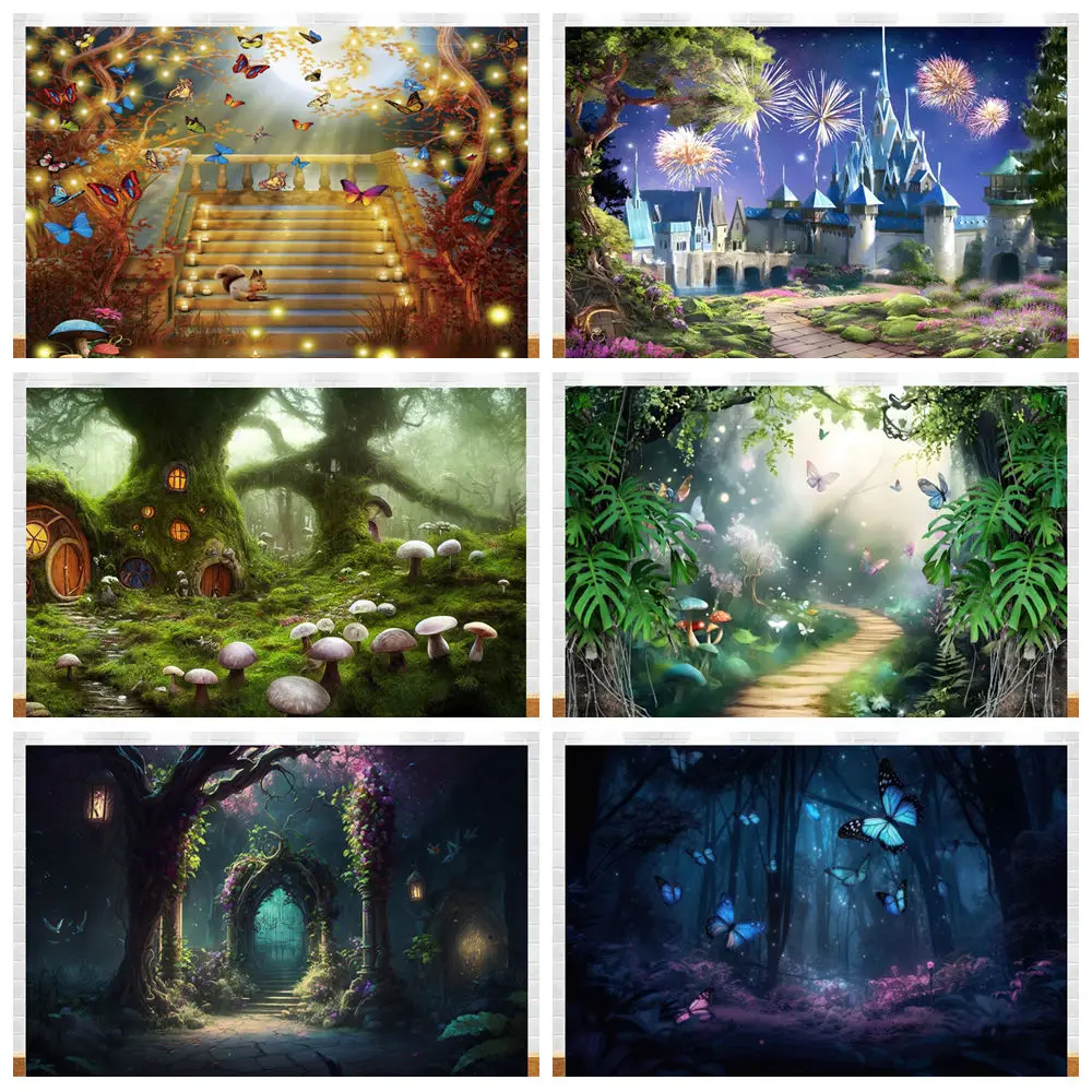 Dreamy Jungle Forest Wonderland Photography Backdrop Fairy Tale Mushroom Newborn Baby Shower Birthday Party Custom Decor Photo
Dreamy Jungle Forest Wonderland Photography Backdrop Fairy Tale Mushroom Newborn Baby Shower Birthday Party Custom Decor Photo