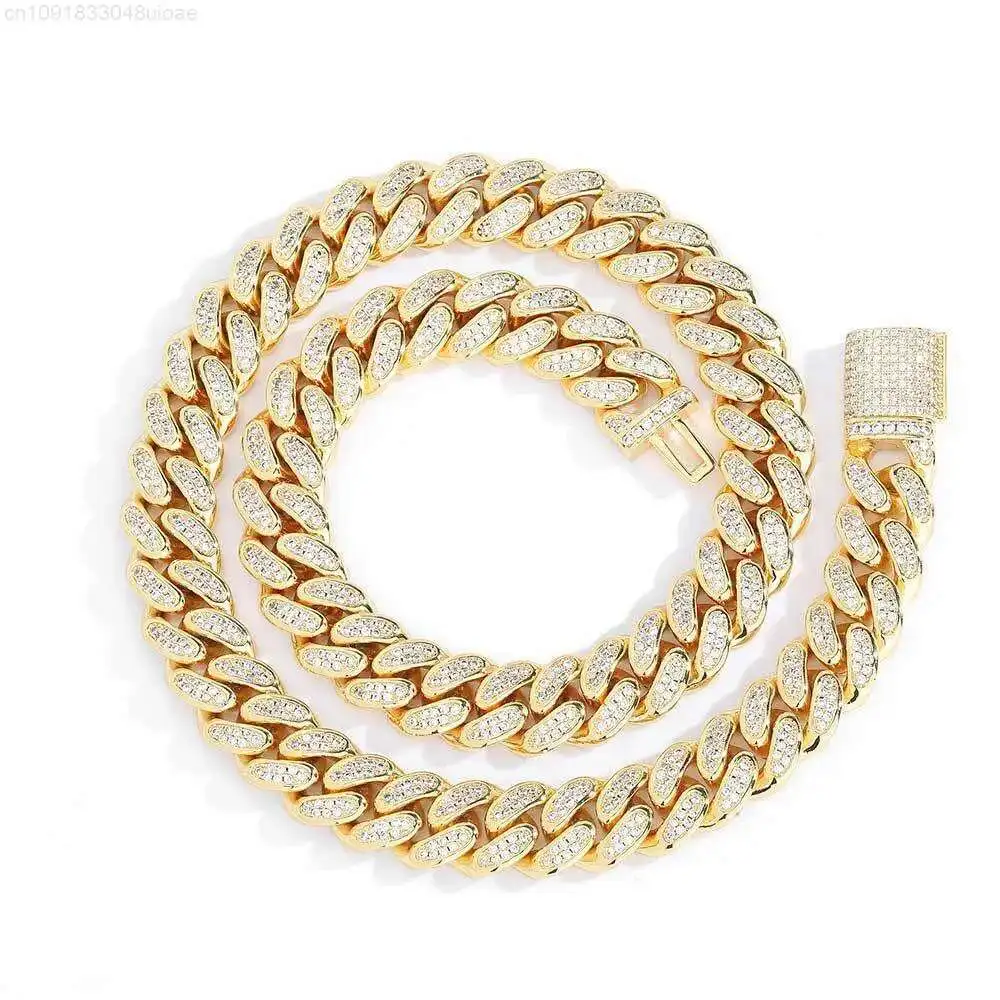 High-End 10MM Cuban Link Chain Set Full Moissanite Hip Hop Necklace for Men 18K White Gold High End Cuban Chain Necklace
High-End 10MM Cuban Link Chain Set Full Moissanite Hip Hop Necklace for Men 18K White Gold High End Cuban Chain Necklace