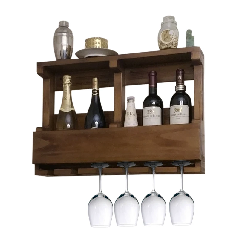 European solid wood wall-mounted rack, wall-mounted hanging tall red glass
European solid wood wall-mounted rack, wall-mounted hanging tall red glass
