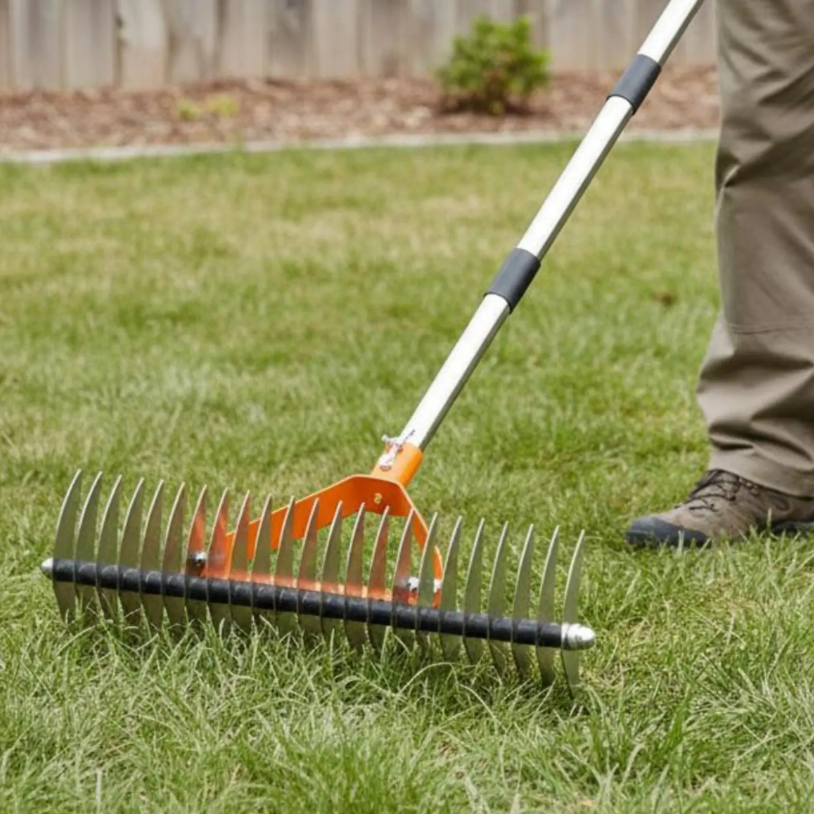 Dethatching Rake Rust-Resistant Thatch Removal Rake Manual Lawn Scarifier Adjustable Length Dethatcher Tool Easy to Assemble
Dethatching Rake Rust-Resistant Thatch Removal Rake Manual Lawn Scarifier Adjustable Length Dethatcher Tool Easy to Assemble