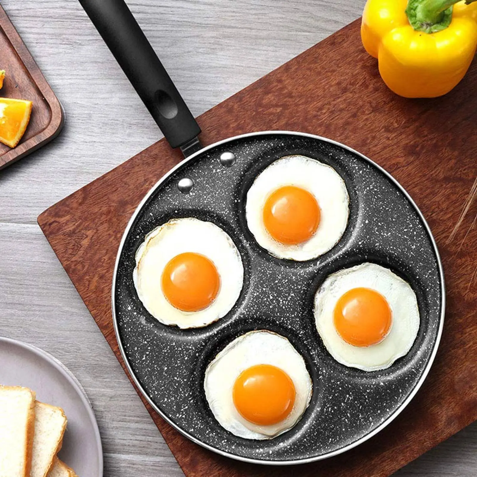 4 Hole Frying Pan Nonstick 4 Section 4-Section Breakfast Pan Pan Cookware Stone Coating Healthy Cooking for Breakfast
4 Hole Frying Pan Nonstick 4 Section 4-Section Breakfast Pan Pan Cookware Stone Coating Healthy Cooking for Breakfast