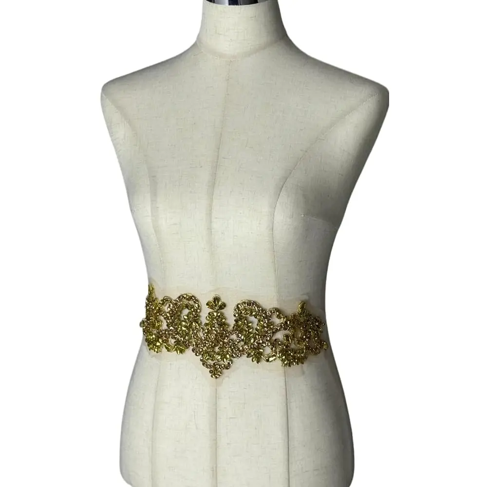 1PC Small Rhinestones Beaded Nice Applique Patch for Clothing Belt Hair Decoration (Gold)
1PC Small Rhinestones Beaded Nice Applique Patch for Clothing Belt Hair Decoration (Gold)