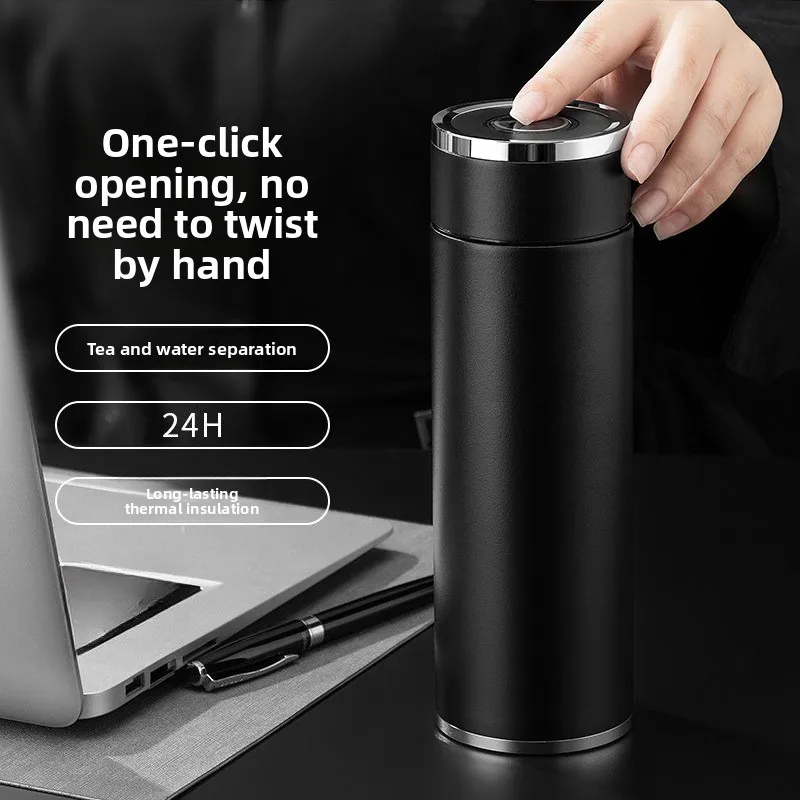 One-click open lid thermos cup, men's 2026 new all-steel high-end, car tea separation tea cup
One-click open lid thermos cup, men's 2026 new all-steel high-end, car tea separation tea cup