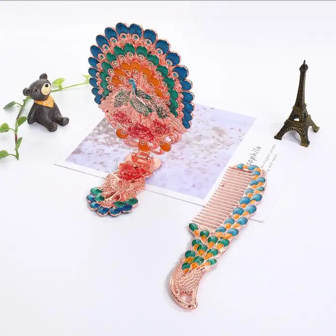 large foldable Hand mirror and comb sets peacock decor mirror metal Portable makeup mirror bag mirror for girl'gifts J055
large foldable Hand mirror and comb sets peacock decor mirror metal Portable makeup mirror bag mirror for girl'gifts J055