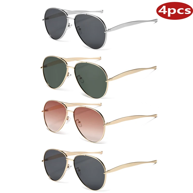 4 Sets Double Bridges Sunglasses Men Polarized Fashion Classic Pilot Sun Glasses Fishing Driving Goggles Shades For Women Oculos
4 Sets Double Bridges Sunglasses Men Polarized Fashion Classic Pilot Sun Glasses Fishing Driving Goggles Shades For Women Oculos