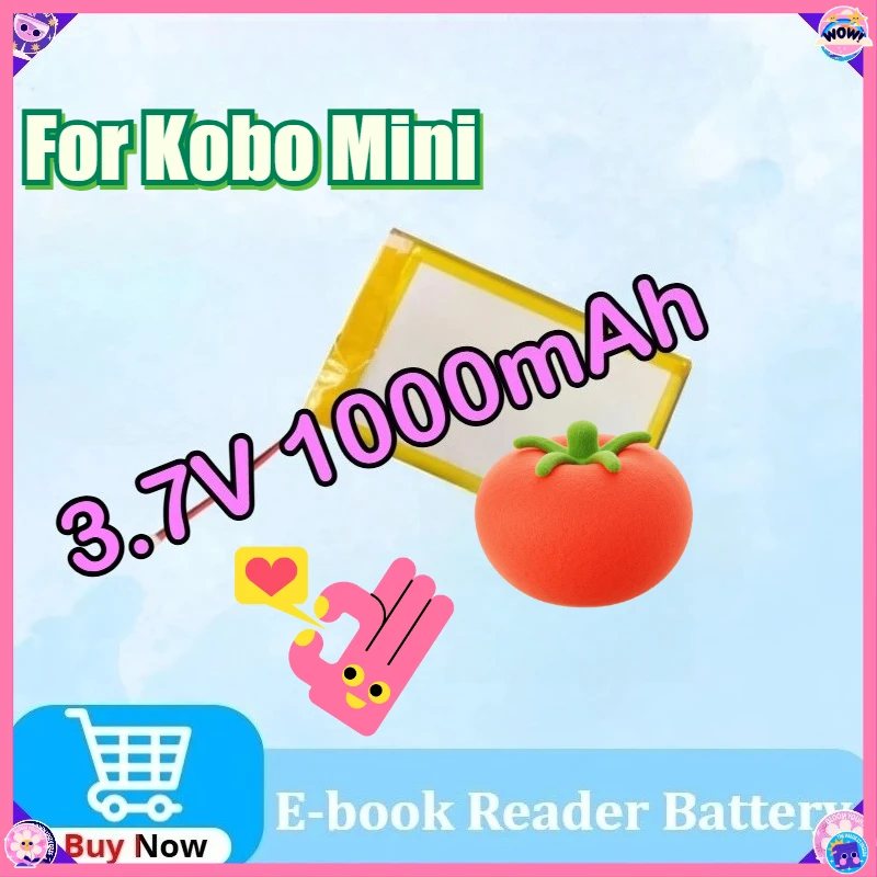 3.7V 1000mAh DR-KB11 GN344658 Battery for Kobo Mini N705 E-book Reader Batteries
3.7V 1000mAh DR-KB11 GN344658 Battery for Kobo Mini N705 E-book Reader Batteries
