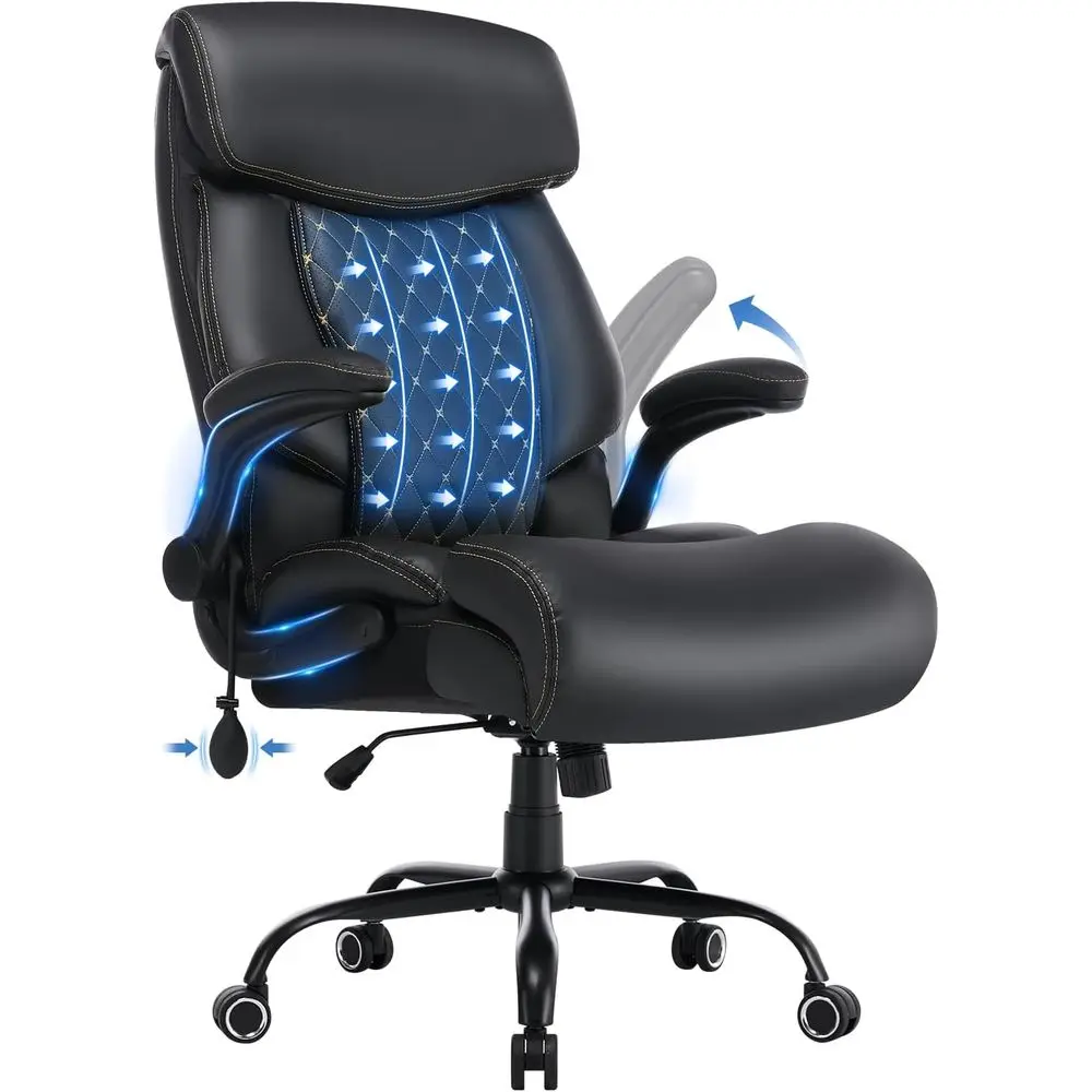 500 lbs Capacity Large Office Chair with Adjustable Lumbar Support for Comfort and Back Pain Relief
500 lbs Capacity Large Office Chair with Adjustable Lumbar Support for Comfort and Back Pain Relief
