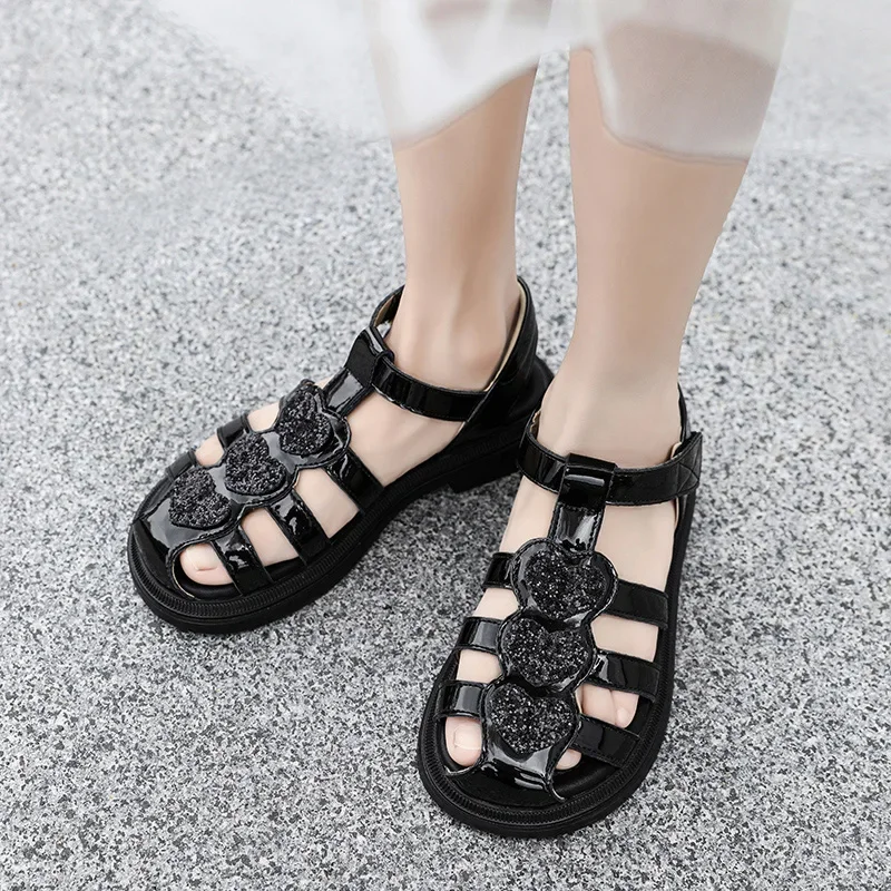 New Girls Roman Sandals Closed-toe Soft New Hollow Breathable Out Soft Bottom Anti Slip Fashion Princess Sandals
New Girls Roman Sandals Closed-toe Soft New Hollow Breathable Out Soft Bottom Anti Slip Fashion Princess Sandals