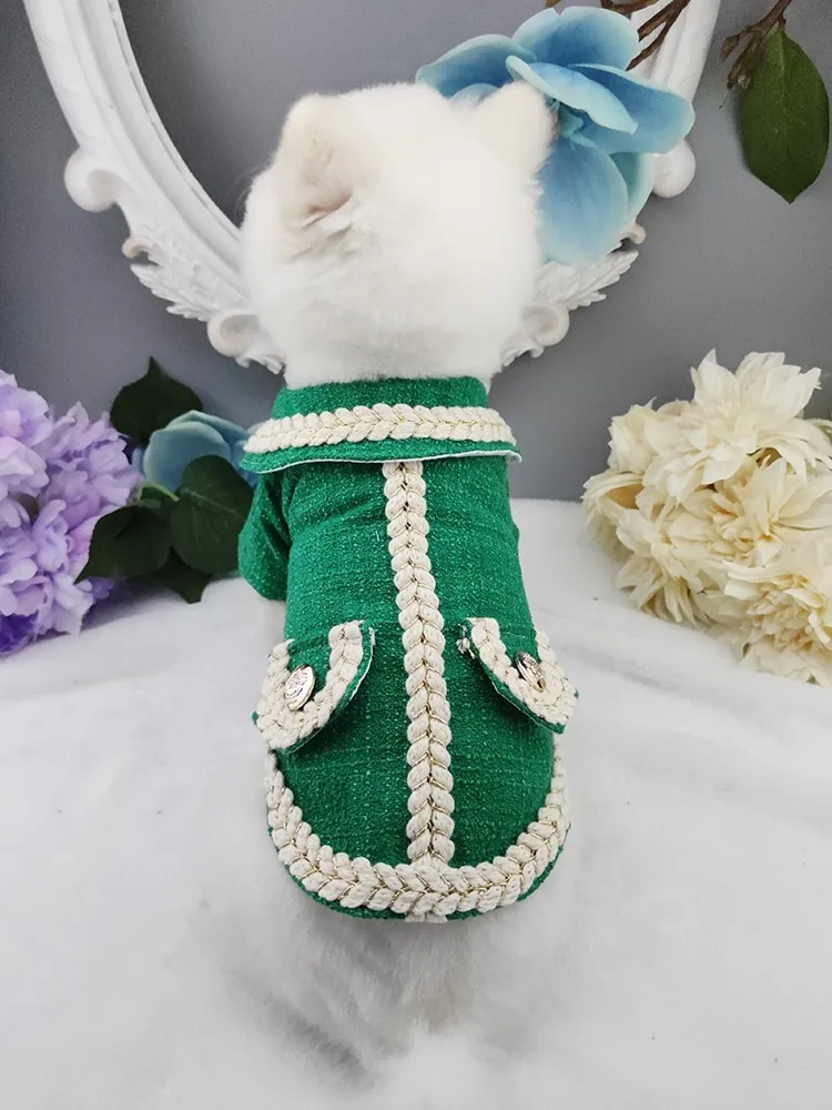 Handmade Winter Dog Clothes Pet Supplies Coat Couple Dress Elegant Green Jacket Parka For Boy Holiday Walks Terrier Poodle
Handmade Winter Dog Clothes Pet Supplies Coat Couple Dress Elegant Green Jacket Parka For Boy Holiday Walks Terrier Poodle