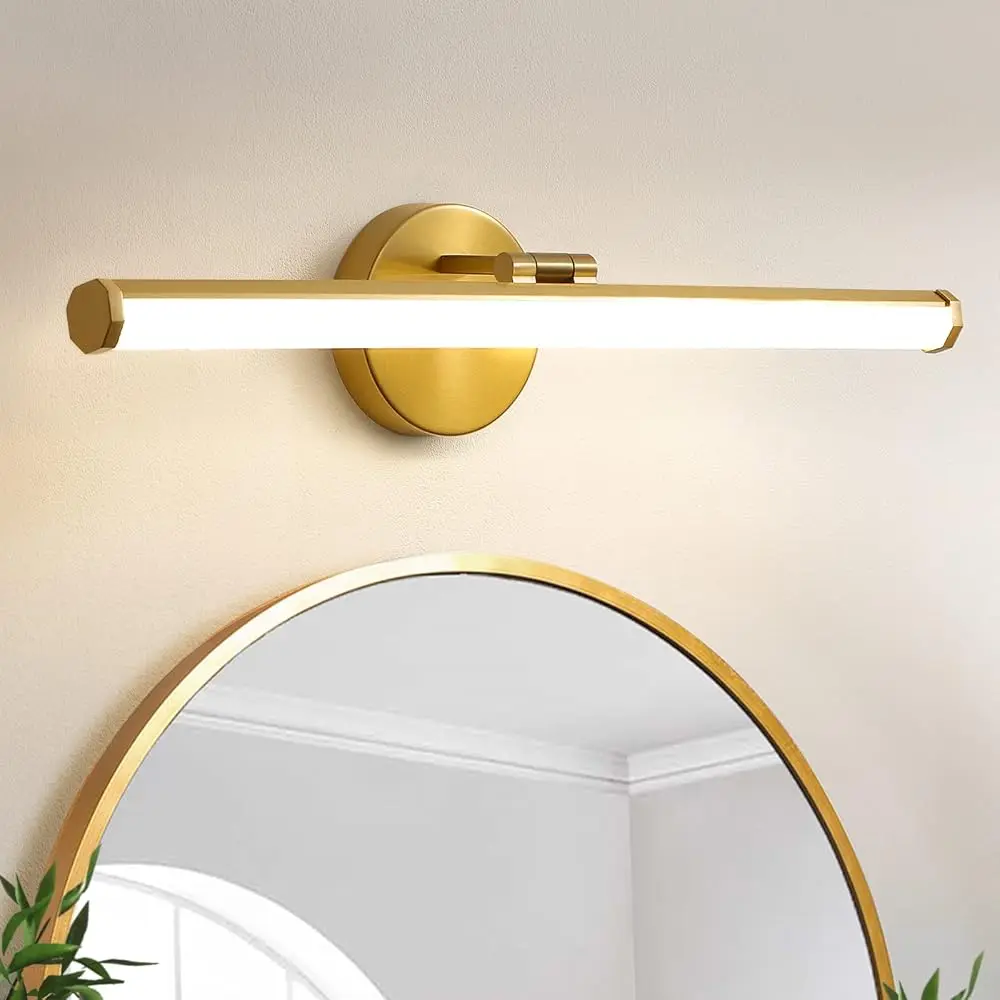 Bathroom Light Fixture Over Mirror - Gold Vanity Light Fixture 18W 4000K Angle Adjustable 22 H Led Dimmable Modern Vanity Light
Bathroom Light Fixture Over Mirror - Gold Vanity Light Fixture 18W 4000K Angle Adjustable 22 H Led Dimmable Modern Vanity Light
