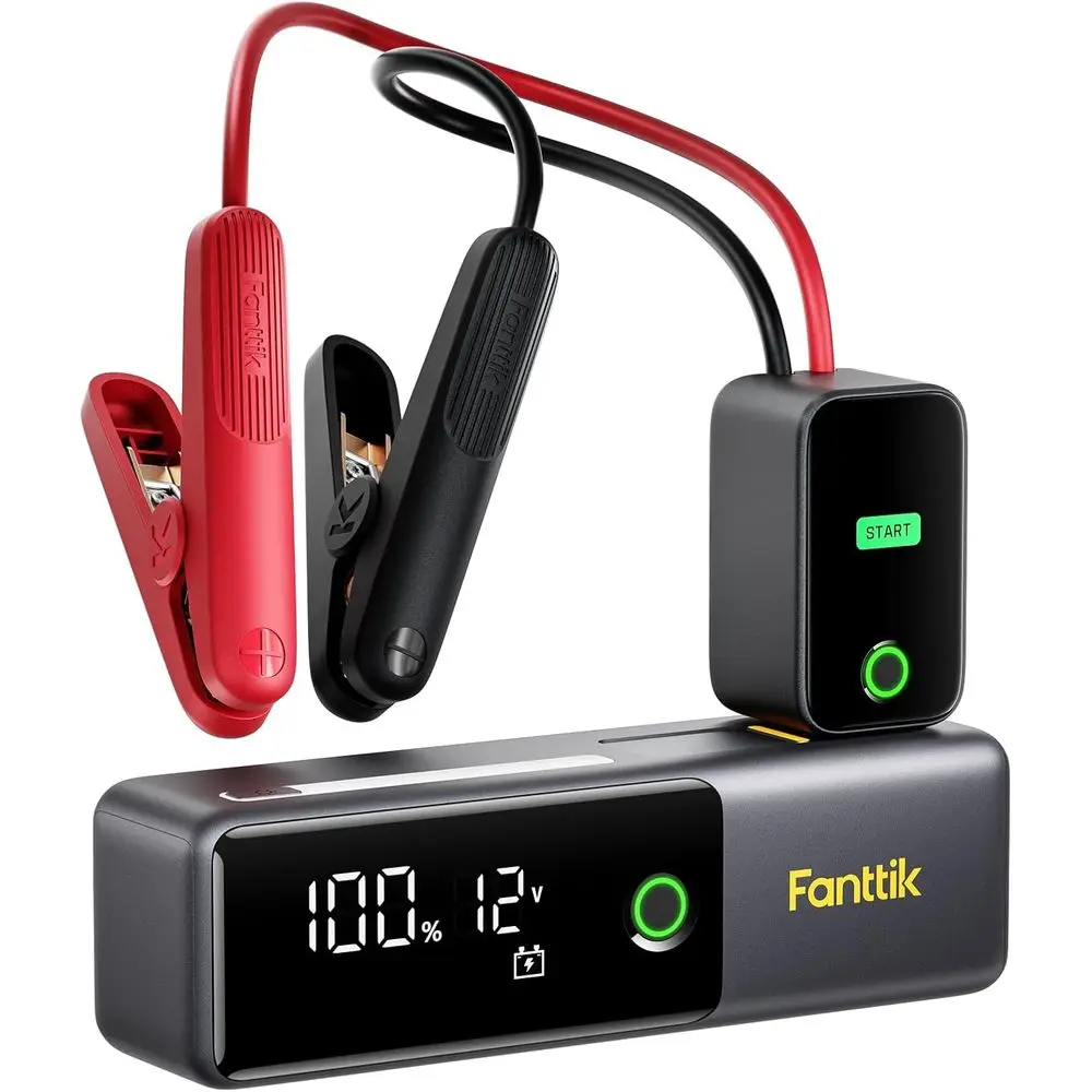 Portable Jump Starter, 12000mAh Power Bank, 12V Lithium Jump Box, Smart Sense Clamp, Retractable Cable, Compatible with 7.0L Gas
Portable Jump Starter, 12000mAh Power Bank, 12V Lithium Jump Box, Smart Sense Clamp, Retractable Cable, Compatible with 7.0L Gas
