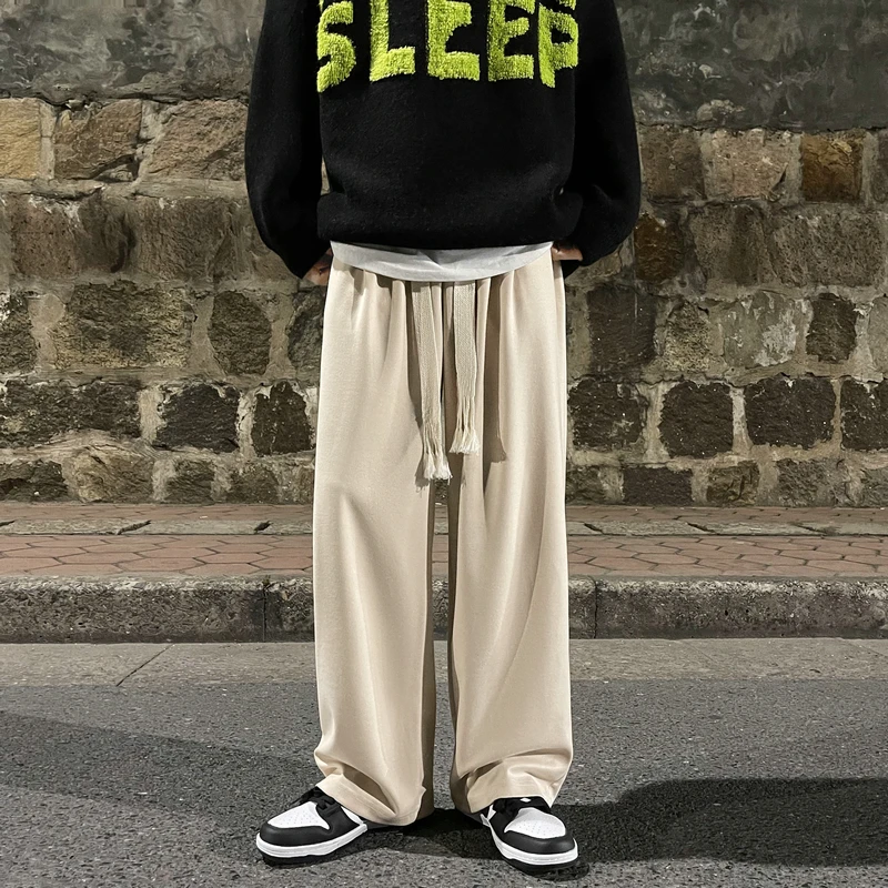 Summer Pants Men Casual Loose Straight Trousers Male Solid Wide Leg Pant for Man
Summer Pants Men Casual Loose Straight Trousers Male Solid Wide Leg Pant for Man