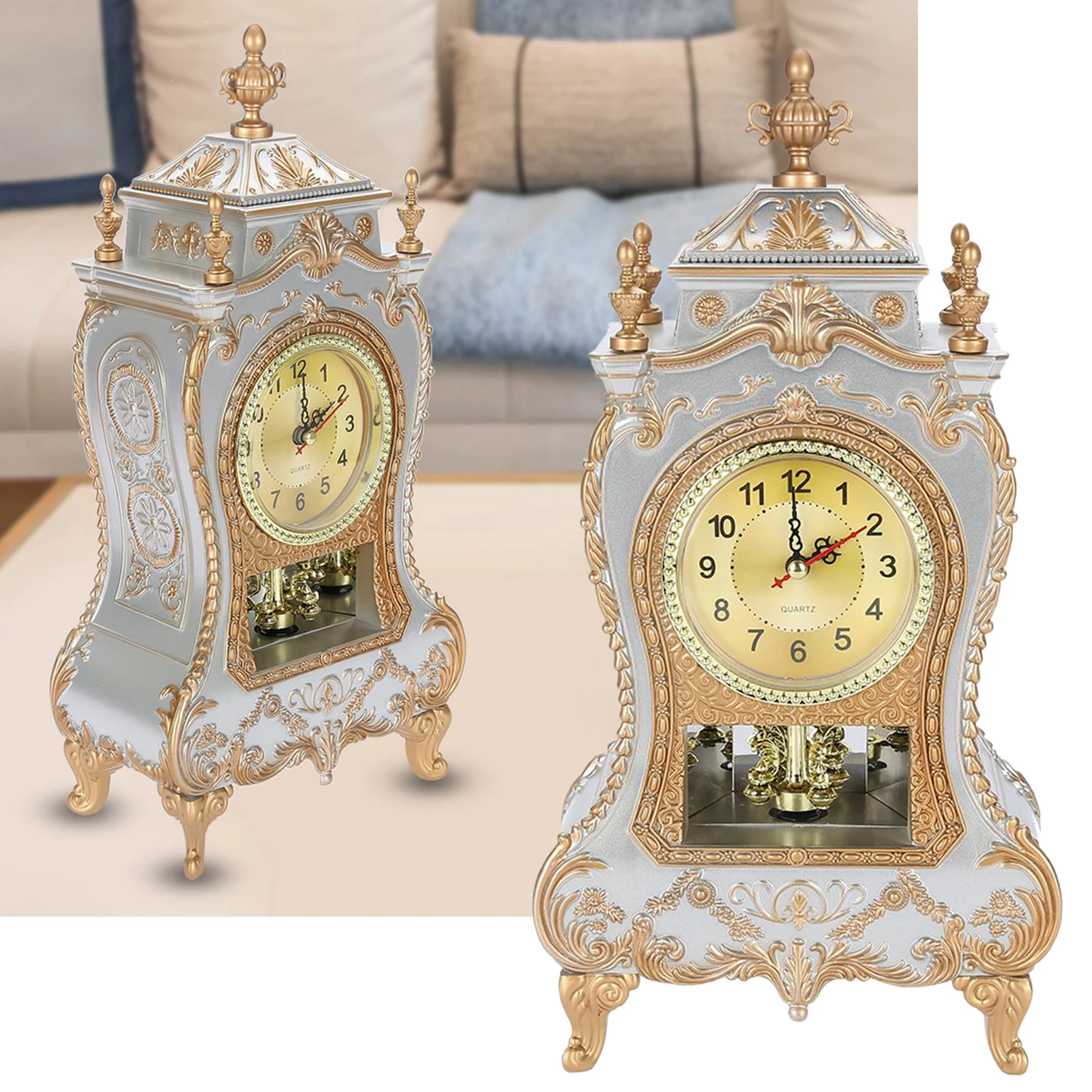 Vintage Style Plastic Table Clock Antique Home Hotel Decorative Desk Alarm Clocks
Vintage Style Plastic Table Clock Antique Home Hotel Decorative Desk Alarm Clocks