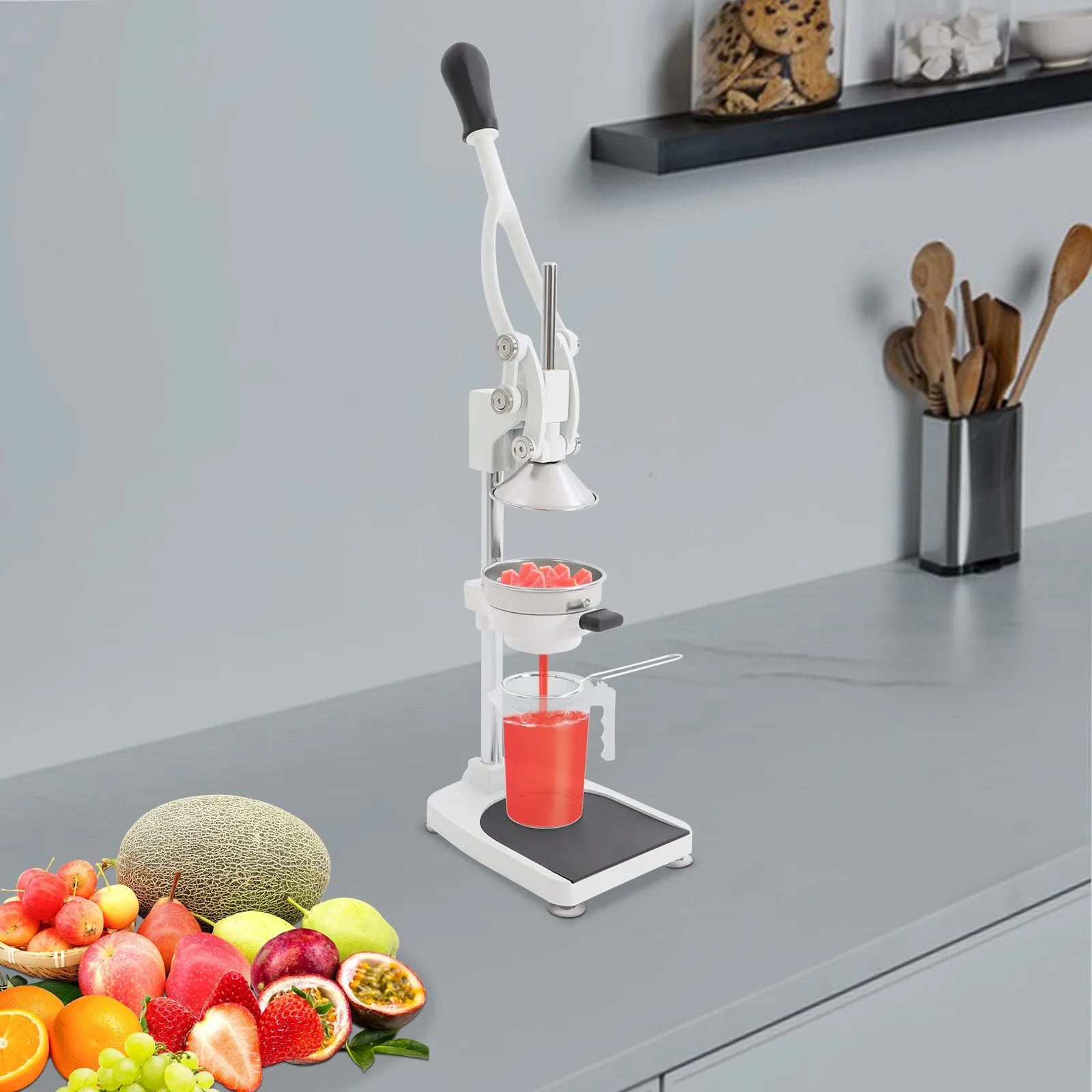 304 Stainless Steel Fruit Juicer Press, Manual Juicer with Pulp Strainer for Lemonade, Lime, Tangerine & Smoothie Making
304 Stainless Steel Fruit Juicer Press, Manual Juicer with Pulp Strainer for Lemonade, Lime, Tangerine & Smoothie Making