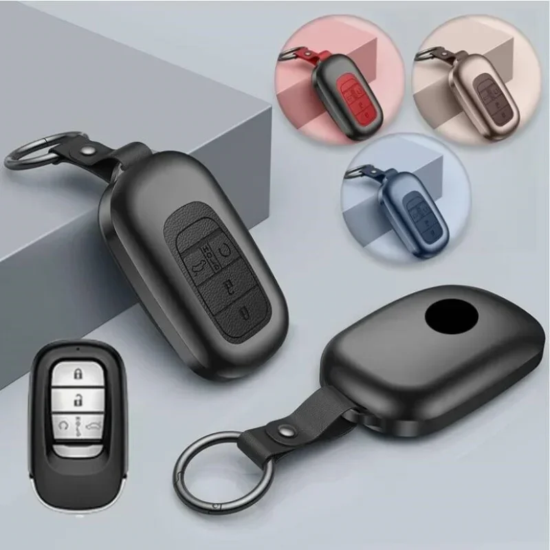 Aluminum Alloy Leather Remote Smaer Car Key Fob Case Cover Bag With Keychain For Honda Civic Vezel Accord HR-V Pilot Freed CR-V
Aluminum Alloy Leather Remote Smaer Car Key Fob Case Cover Bag With Keychain For Honda Civic Vezel Accord HR-V Pilot Freed CR-V