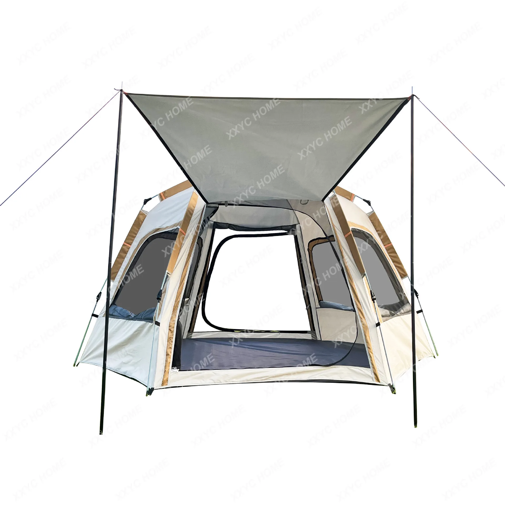 Tent Outdoor Portable Hexagonal Folding Automatic Quickly Open One Bedroom One Living Room
Tent Outdoor Portable Hexagonal Folding Automatic Quickly Open One Bedroom One Living Room