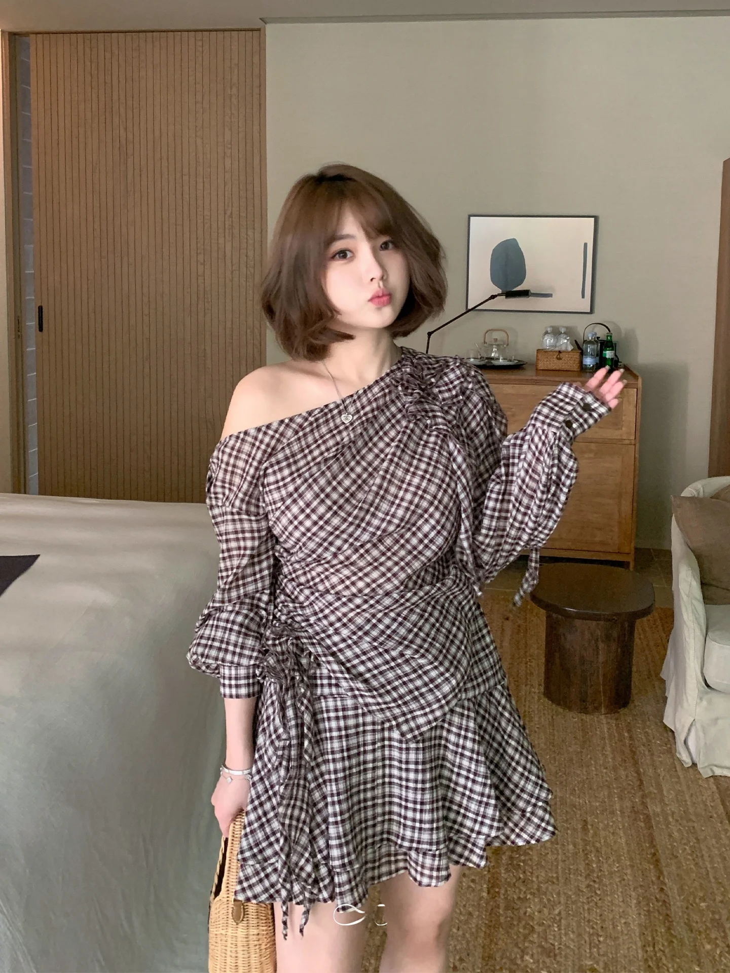Maxixe plus Size Women's Plaid Off-Shoulder Bow Floral Spring Slimming Top Half Skirt Two-Piece Set Casual Comfortable Cotton
Maxixe plus Size Women's Plaid Off-Shoulder Bow Floral Spring Slimming Top Half Skirt Two-Piece Set Casual Comfortable Cotton