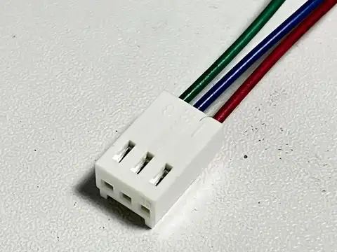 Cable 3P de paso de 2,54 mm, HXH 2510-3Y con coleta, L = 120 mm, cables de 3 colores, 100 piezas por bolsa, cable de personalización