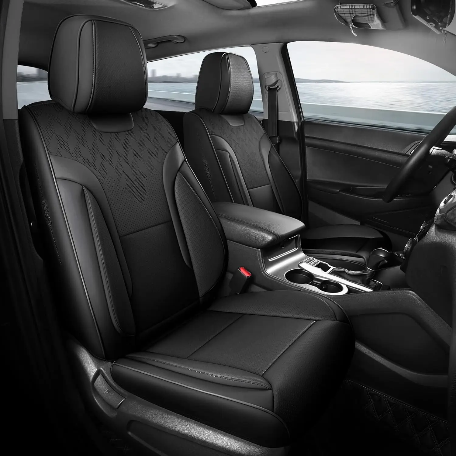 Universal Car Seat Covers Full Set - Breathable Faux Leather 5-Seat Protector for Sedan SUV Truck
Universal Car Seat Covers Full Set - Breathable Faux Leather 5-Seat Protector for Sedan SUV Truck