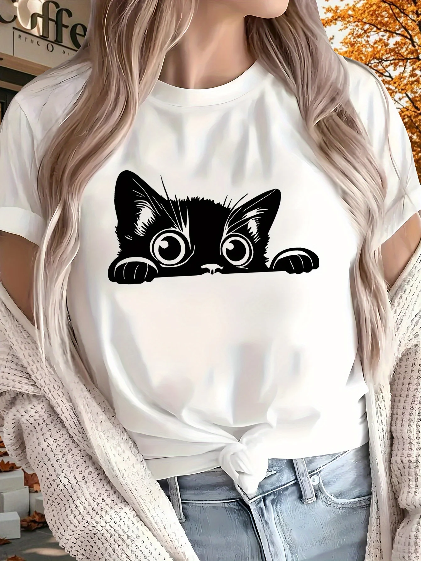 Wacky Cat Printed T-shirt Casual Short Sleeve Short Pants Round NeckFashionable Comfortable Top Short Sleeve Round Neck Y2k Tops
Wacky Cat Printed T-shirt Casual Short Sleeve Short Pants Round NeckFashionable Comfortable Top Short Sleeve Round Neck Y2k Tops