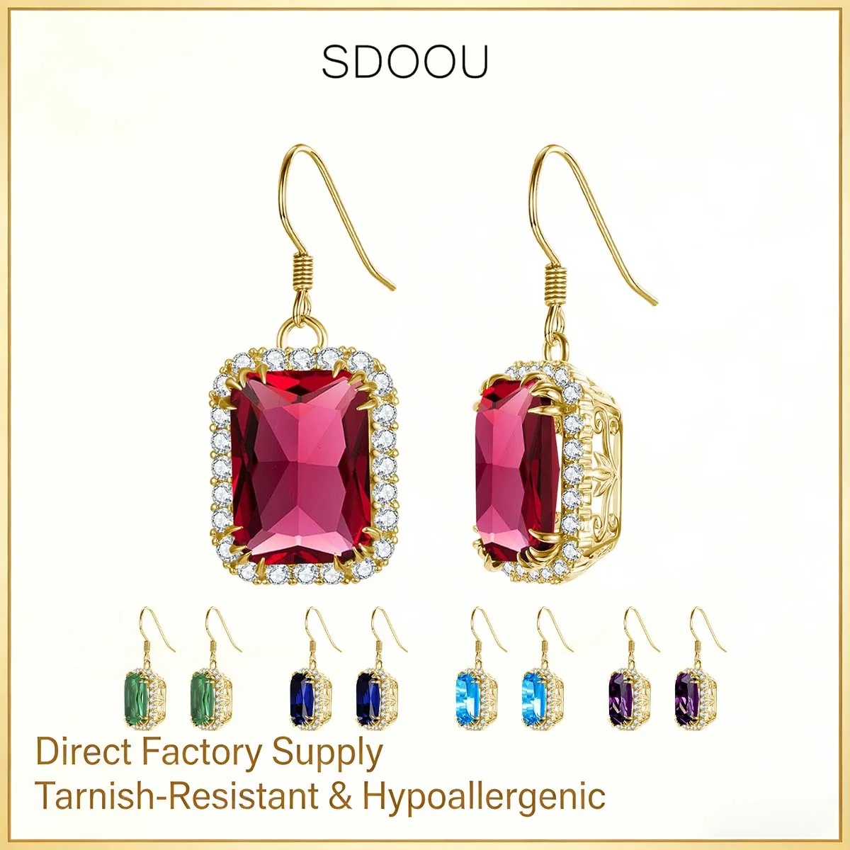SDOOU Vintage Sapphire/Emerald Gemstone Drop Earrings Wire 14K Gold Filled Wedding Party Jewelry Hook Earring Gift for Women
SDOOU Vintage Sapphire/Emerald Gemstone Drop Earrings Wire 14K Gold Filled Wedding Party Jewelry Hook Earring Gift for Women