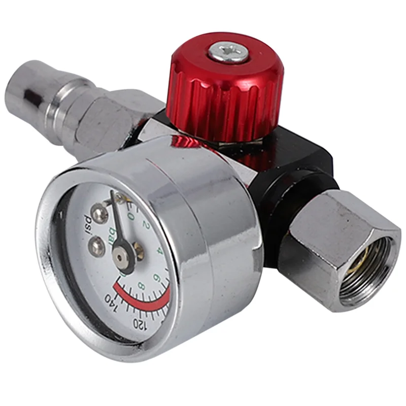 3Pc 1/4 Inch Bsp Mini Air Regulator Valve Tool Durable Small Tail Pressure Gauge 48 X 60Mm With Nozzle For Spray Tool-A73I
3Pc 1/4 Inch Bsp Mini Air Regulator Valve Tool Durable Small Tail Pressure Gauge 48 X 60Mm With Nozzle For Spray Tool-A73I