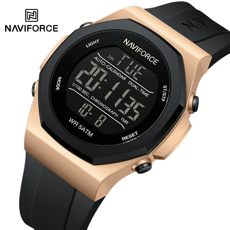 NAVIFORCE New Men's Watch Fashion Popular Silicone Band Water Resistant Electronic Wristwatch Simple Calendar Clock Reloj Hombre
NAVIFORCE New Men's Watch Fashion Popular Silicone Band Water Resistant Electronic Wristwatch Simple Calendar Clock Reloj Hombre