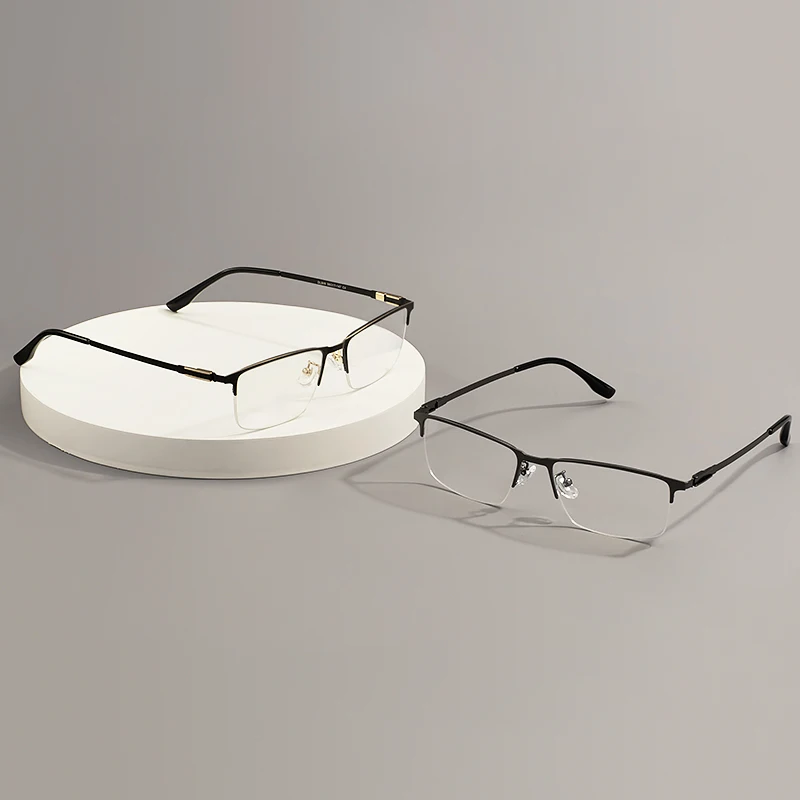 Fashion Large Black Rectangle Metal Half Rim Eyeglasses Frame Big Men Business Spectacles For Myopia Optical Prescription Lenses
Fashion Large Black Rectangle Metal Half Rim Eyeglasses Frame Big Men Business Spectacles For Myopia Optical Prescription Lenses