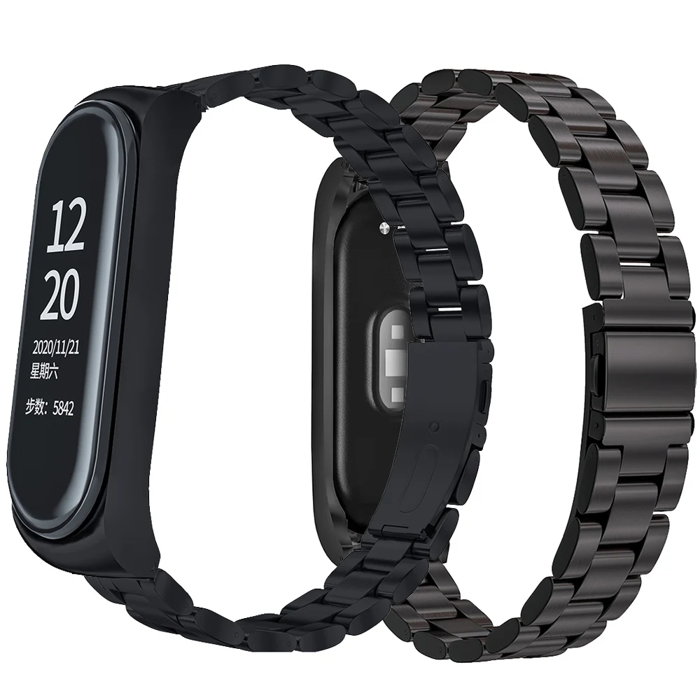 For Xiaomi Mi Band 6/5/4/3 Metal Strap Mi 5/6 Band Stainless Steel Wristband Three Beads Replacement Metal Strap Unisex
For Xiaomi Mi Band 6/5/4/3 Metal Strap Mi 5/6 Band Stainless Steel Wristband Three Beads Replacement Metal Strap Unisex