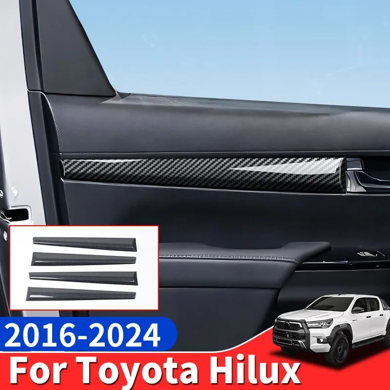 4PCS ABS Carbon Fiber Car Interior Door Panel Armrest Decorative Trim For Toyota Hilux REVO 2015-2024 2025 Cover Accessories
4PCS ABS Carbon Fiber Car Interior Door Panel Armrest Decorative Trim For Toyota Hilux REVO 2015-2024 2025 Cover Accessories