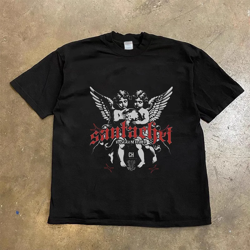 New American Angel Y2K Men's and Women's T-shirt Printed Hoodie Oversized T-shirt Casual Short Sleeve Couple T-shirt
New American Angel Y2K Men's and Women's T-shirt Printed Hoodie Oversized T-shirt Casual Short Sleeve Couple T-shirt