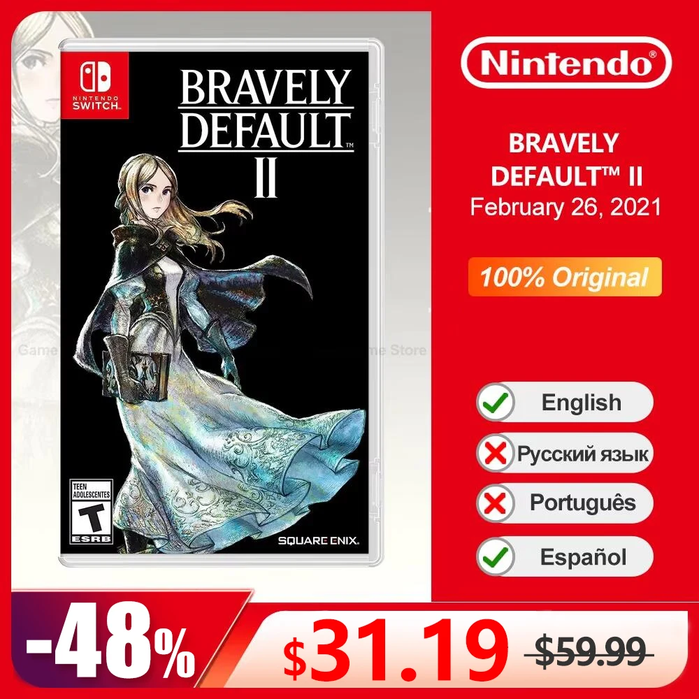 BRAVELY DEFAULT 2 Nintendo Switch Game Deals 100% Official Original Physical Game Card for Switch OLED Lite Game Console
BRAVELY DEFAULT 2 Nintendo Switch Game Deals 100% Official Original Physical Game Card for Switch OLED Lite Game Console