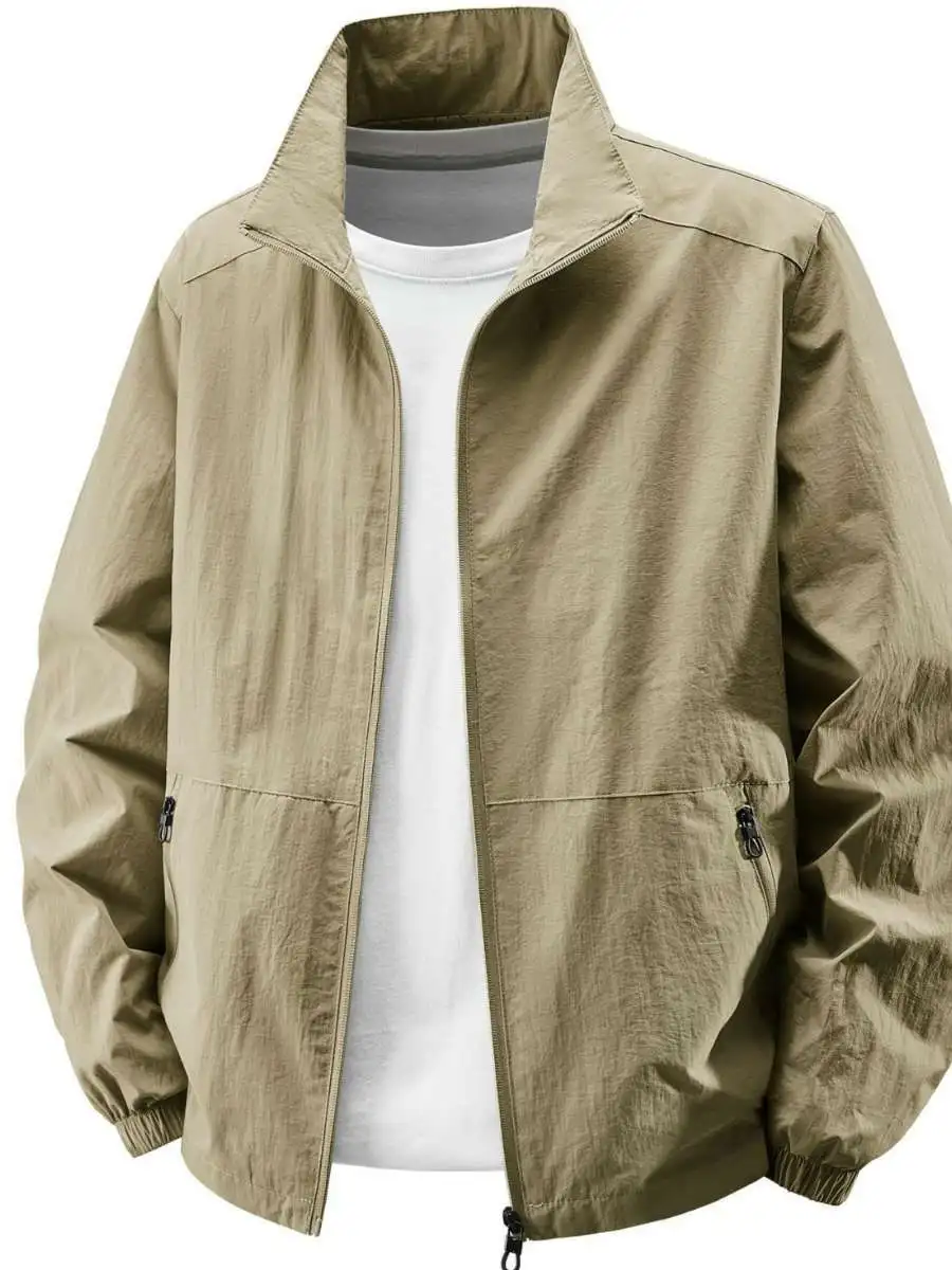 Новая мужская весенне-осенняя куртка с воротником-стойкой, тонкая повседневная водонепроницаемая нейлоновая верхняя одежда, модная мужская одежда
Новая мужская весенне-осенняя куртка с воротником-стойкой, тонкая повседневная водонепроницаемая нейлоновая верхняя одежда, модная мужская одежда