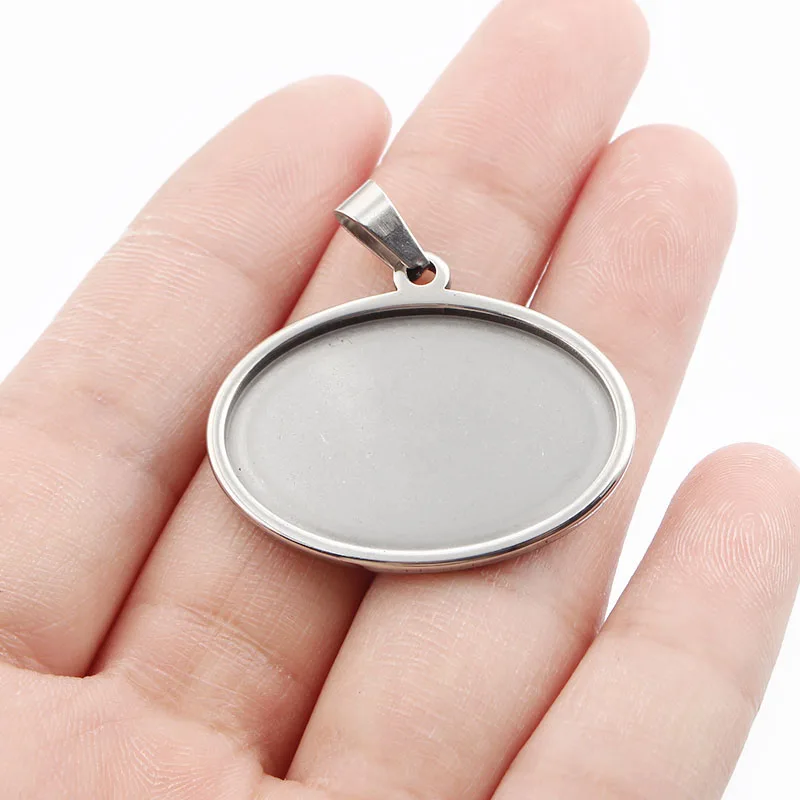 10pcs/lot Stainless Steel Oval Pendant Setting Base Cameo Cabochon Trays for DIY Earrings Jewelry Making Supplies Accessories
10pcs/lot Stainless Steel Oval Pendant Setting Base Cameo Cabochon Trays for DIY Earrings Jewelry Making Supplies Accessories