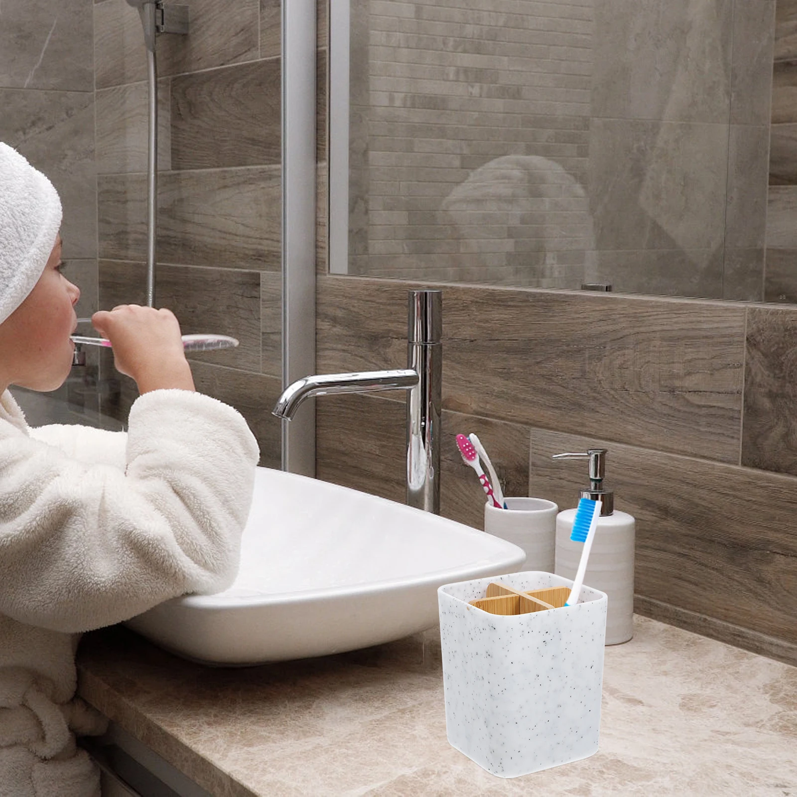 4 Grids White Marble Toothbrush Holder Bathroom Stand Toothpaste Organizer Home Storage Desktop Holder Thickened
4 Grids White Marble Toothbrush Holder Bathroom Stand Toothpaste Organizer Home Storage Desktop Holder Thickened