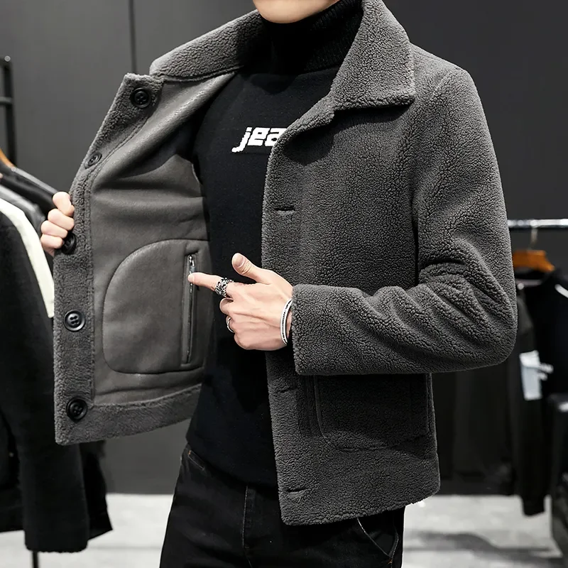 8XL Men's Winter Warmth Plush and Thick Fabric Can Be Worn on Both Front and Back with Lapel and Granular Wool Casual Jacket
8XL Men's Winter Warmth Plush and Thick Fabric Can Be Worn on Both Front and Back with Lapel and Granular Wool Casual Jacket