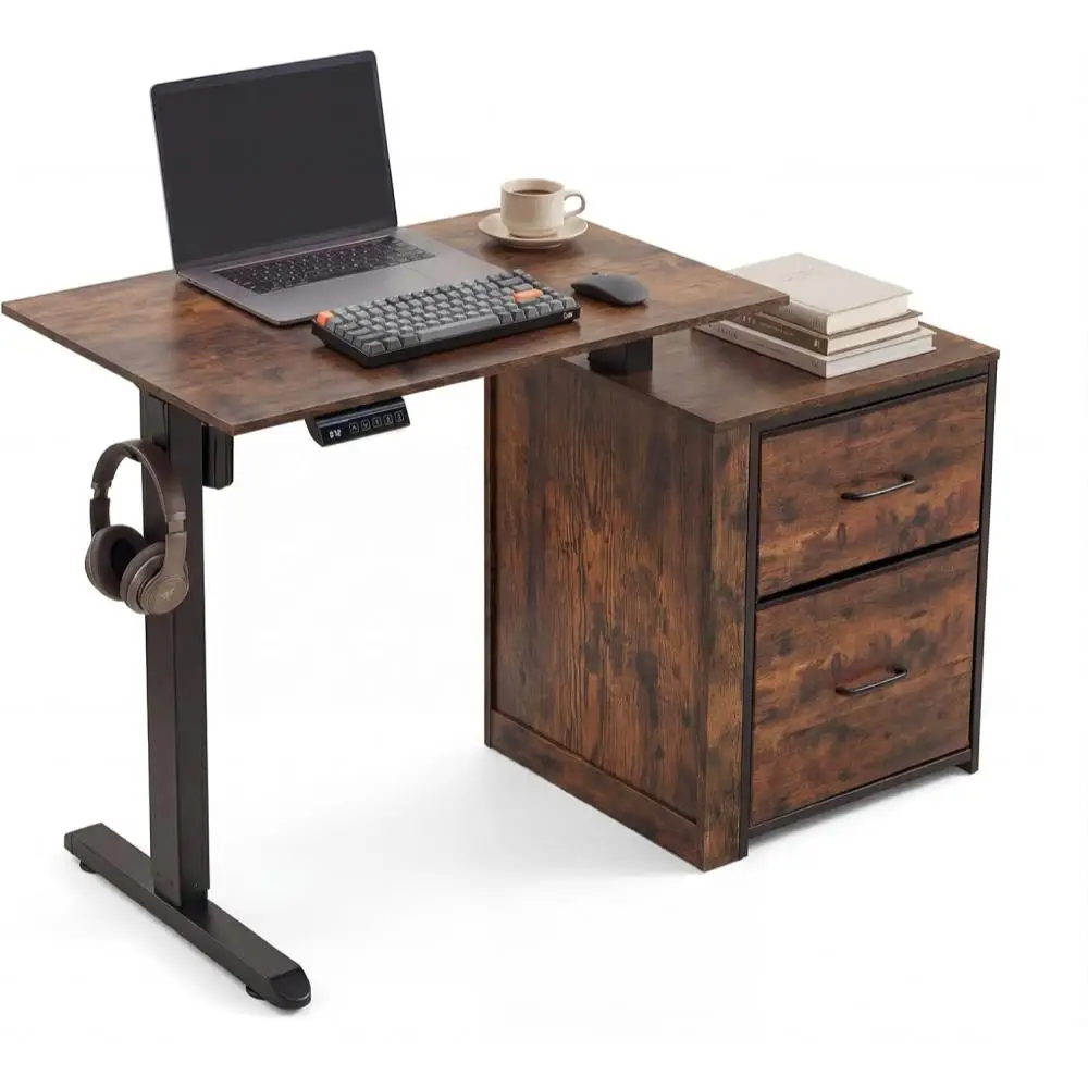 Electric Standing Desk with Drawers, 32 x 18 Inches Small Space Sit Stand Desk with Storage, Height Adjustable Computer
Electric Standing Desk with Drawers, 32 x 18 Inches Small Space Sit Stand Desk with Storage, Height Adjustable Computer