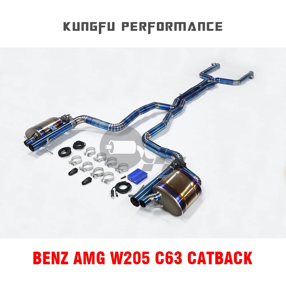 KUNGFU PERFORMANCE Titanium Catback For V8 C63 AMG W205 Valvetronic Exhaust 2015-2022
KUNGFU PERFORMANCE Titanium Catback For V8 C63 AMG W205 Valvetronic Exhaust 2015-2022