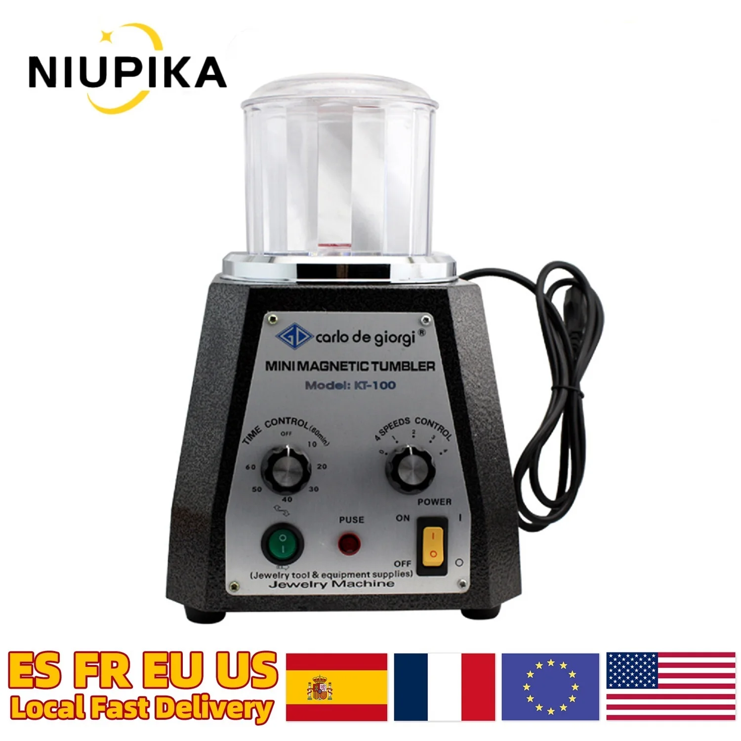 KT-100 Magnetic Tumbler Polisher Jewelry Polishing Machine Earrings Necklace Jewelry Finishing Jewelry Cleaning Machine
KT-100 Magnetic Tumbler Polisher Jewelry Polishing Machine Earrings Necklace Jewelry Finishing Jewelry Cleaning Machine