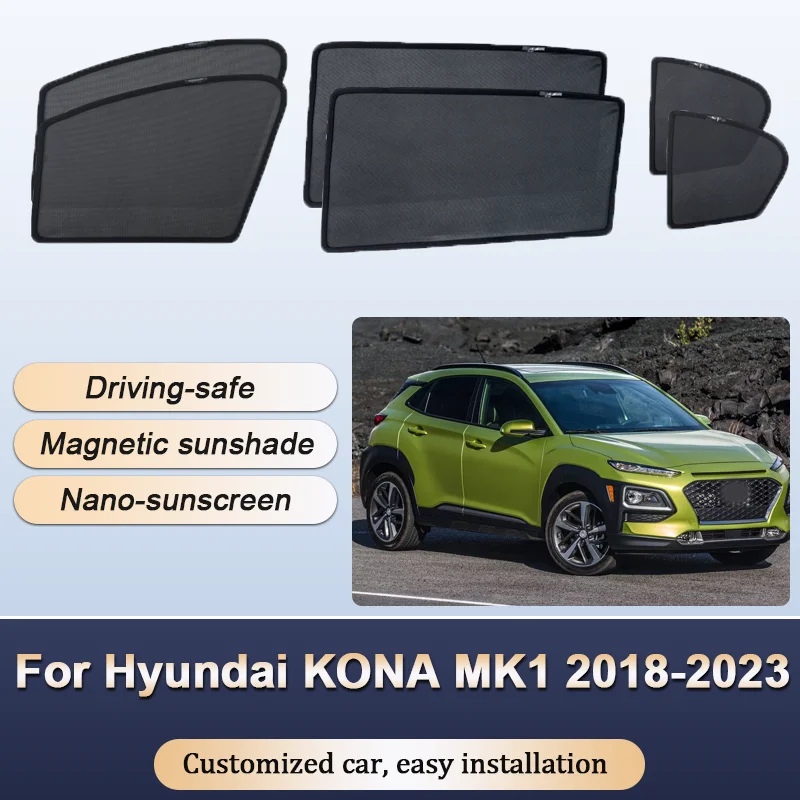 Sun Shades For Hyundai KONA Encino OS 2018-2023 MK1 Sunshades Magnetic Heat insulation Mesh Window Curtain Visor Car Accessories
Sun Shades For Hyundai KONA Encino OS 2018-2023 MK1 Sunshades Magnetic Heat insulation Mesh Window Curtain Visor Car Accessories