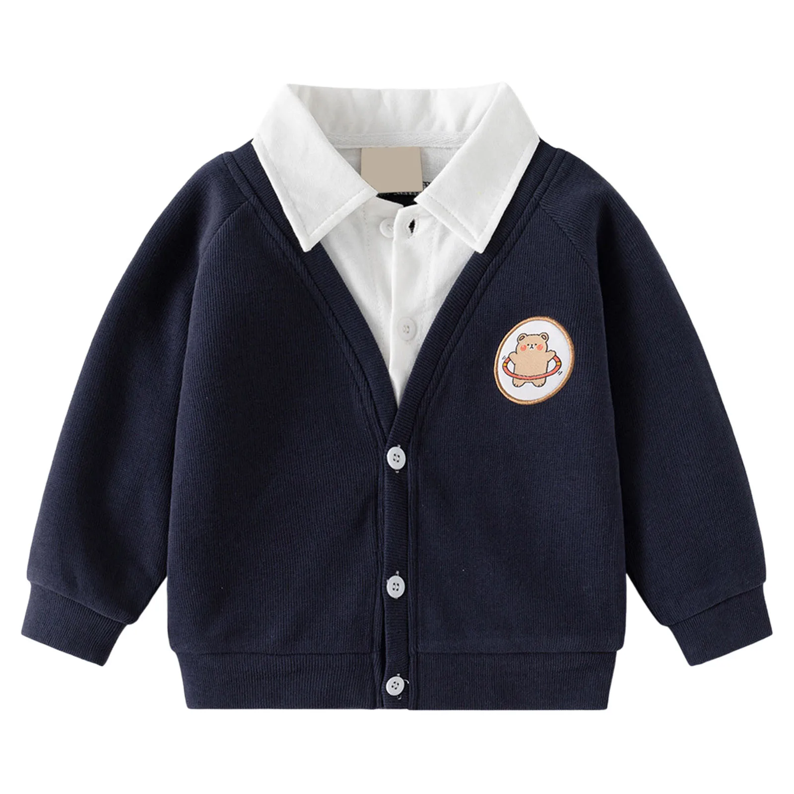 Babies Sweaters Boy Boys Cotton Sweatshirts Lapel Button Down Long Sleeve Pullover Tops Sweatshirts Toddler Sweatshirt
Babies Sweaters Boy Boys Cotton Sweatshirts Lapel Button Down Long Sleeve Pullover Tops Sweatshirts Toddler Sweatshirt