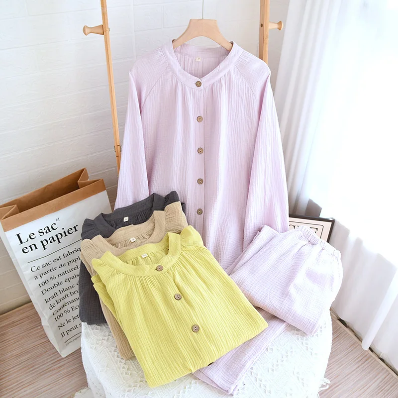 Pure Cotton Korean Pajamas Sets For Woman Nightwear Lingerie Autumn Floral Print Women's Cotton Nightie Pyjamas Homewear
Pure Cotton Korean Pajamas Sets For Woman Nightwear Lingerie Autumn Floral Print Women's Cotton Nightie Pyjamas Homewear