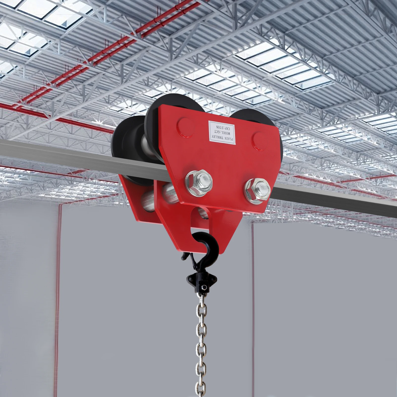 3T Manual Sliding Joist Beam Trolley with Strong Load Bearing Capacity Track Rollers And Bumper Guard for Construction
3T Manual Sliding Joist Beam Trolley with Strong Load Bearing Capacity Track Rollers And Bumper Guard for Construction