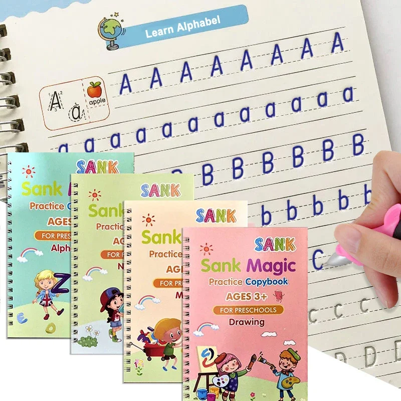 Full English Calligraphy Practice Stickers Handwriting Workbook for Kids Magic Practice Copybook Grooved Handwriting Book 2024
Full English Calligraphy Practice Stickers Handwriting Workbook for Kids Magic Practice Copybook Grooved Handwriting Book 2024
